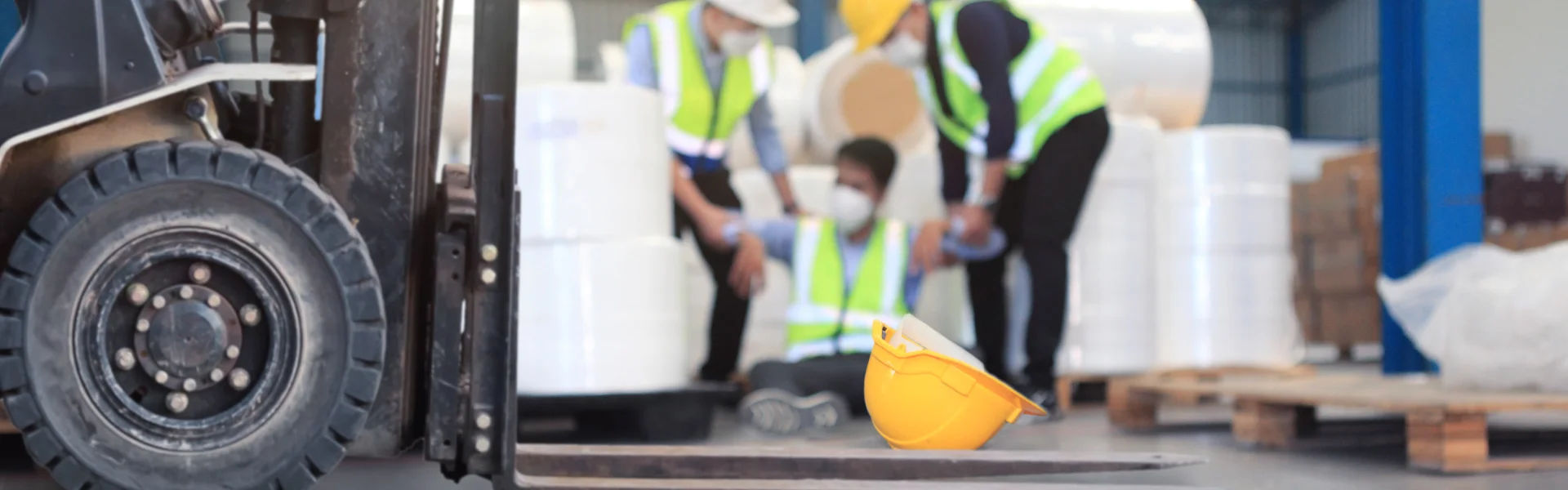 a worker injured from forklift collision